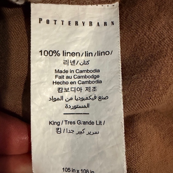 Pottery Barn Belgian Flax Linen Classic Sheet Set - King - Picture 4 of 5